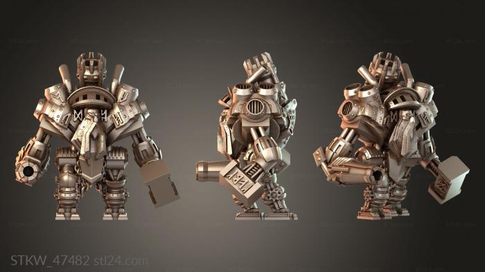 Military figurines (Dwarven War Construct, STKW_47482) 3D models for cnc