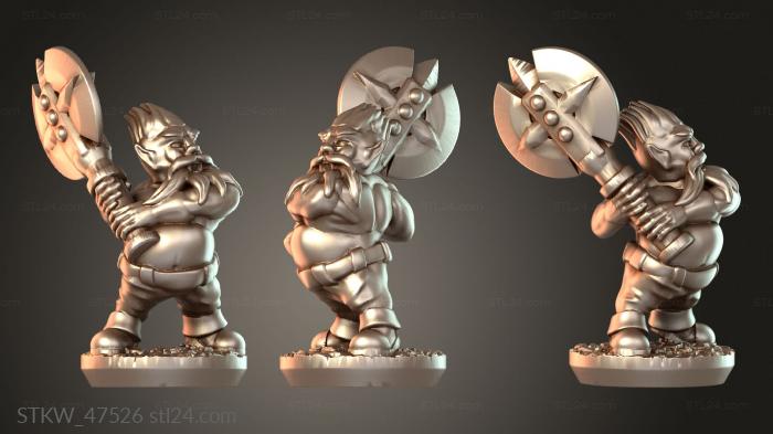 Military figurines (Dwarves bes young, STKW_47526) 3D models for cnc