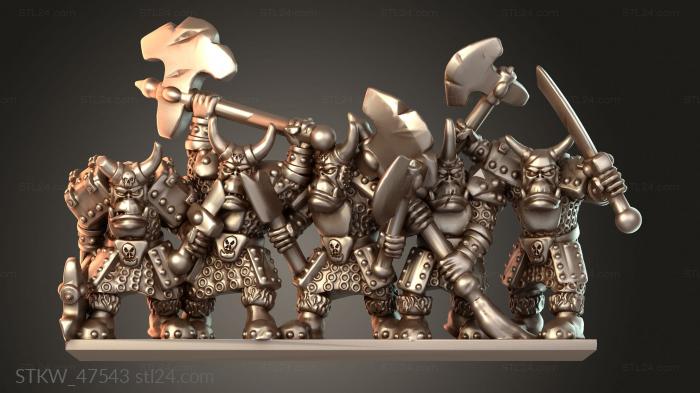 Military figurines (Dwarves Black Orcs Stripe elite, STKW_47543) 3D models for cnc