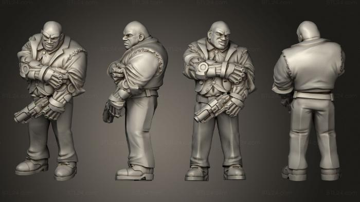 Military figurines (Cyberpunk Bouncer, STKW_4755) 3D models for cnc