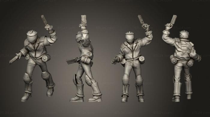 Military figurines (cyberpunk male, STKW_4758) 3D models for cnc