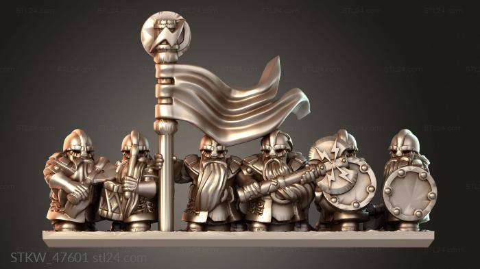 Military figurines (Dwarves hero nightshade, STKW_47601) 3D models for cnc