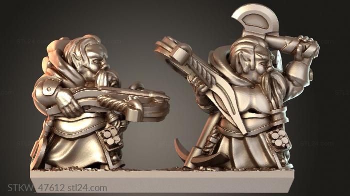 Military figurines (Dwarves nightshade, STKW_47612) 3D models for cnc
