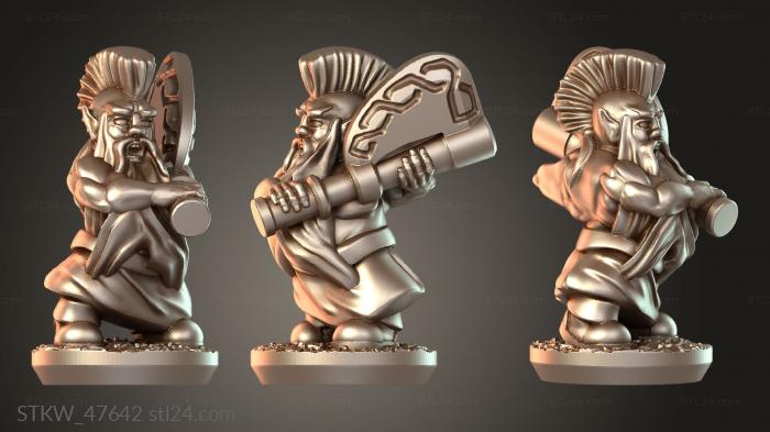Military figurines (Dwarves radge stormbound, STKW_47642) 3D models for cnc