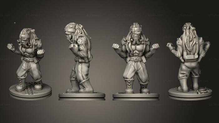 Military figurines (Cyborg Brawler Based 001, STKW_4765) 3D models for cnc