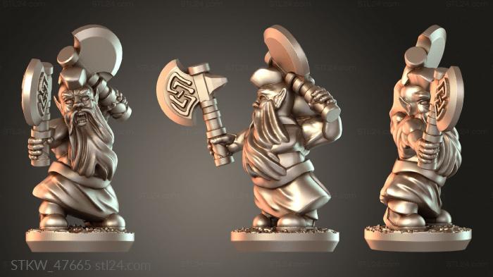 Military figurines (Dwarves radge xanthic, STKW_47665) 3D models for cnc