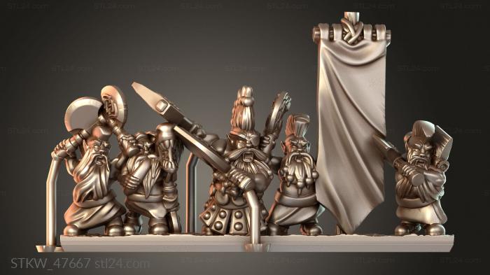 Military figurines (Dwarves Radges, STKW_47667) 3D models for cnc