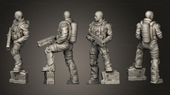 Military figurines (Cyborg 01, STKW_4768) 3D models for cnc