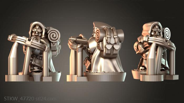 Military figurines (Dwarves xbow reinforced, STKW_47720) 3D models for cnc