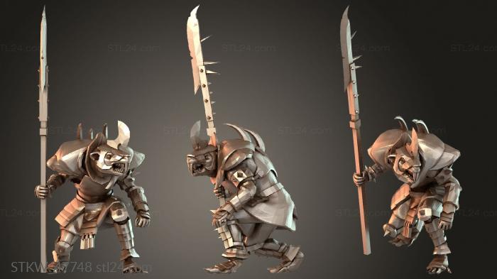 Military figurines (Eamann Skaven Stormvermin, STKW_47748) 3D models for cnc