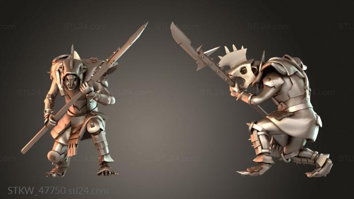 Military figurines (Eamann Skaven Stormvermin brutal, STKW_47750) 3D models for cnc
