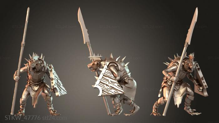 Military figurines (Eamann Spear windcarved, STKW_47776) 3D models for cnc