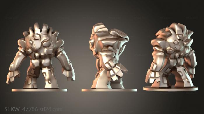 Military figurines (Earth Elemental, STKW_47786) 3D models for cnc