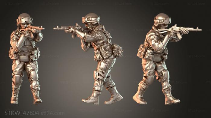 Military figurines (Eastern Contractor Aiming expert, STKW_47804) 3D models for cnc