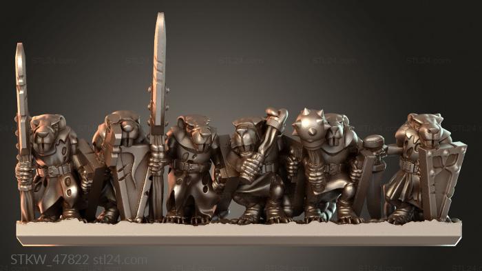 Military figurines (Eastern Skaven, STKW_47822) 3D models for cnc