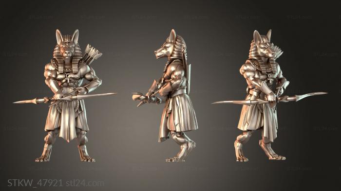 Egyptian God Anubis with Bow