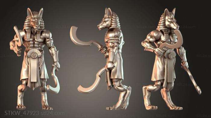 Egyptian God Anubis with Sword