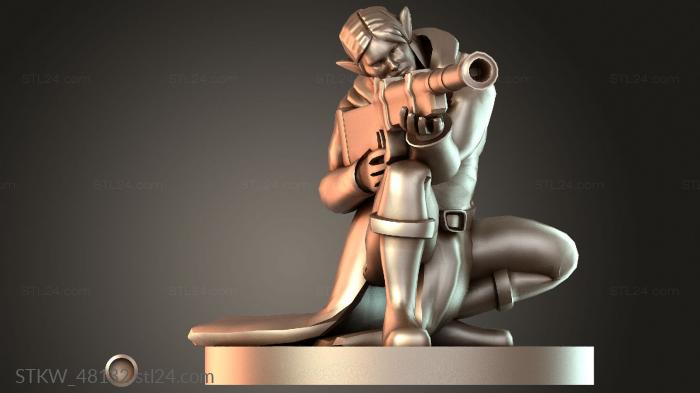 Эльф-стрелок-мужчина для Shapeways