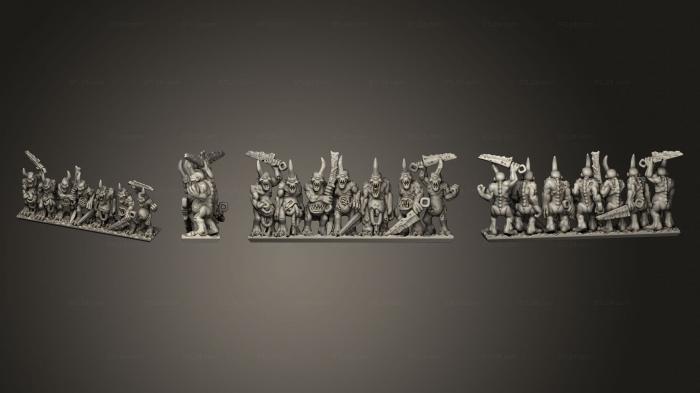 Military figurines (daemonic peilence horde Strip 3, STKW_4818) 3D models for cnc