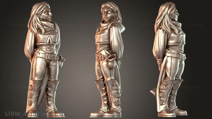 Military figurines (Elf Prisoner No, STKW_48183) 3D models for cnc