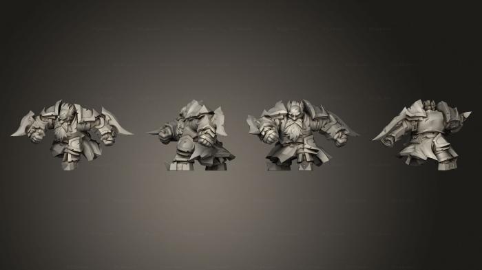 Статуэтки военные (Драчун-Налетчик Темных Гномов 1, STKW_4843) 3D модель для ЧПУ станка