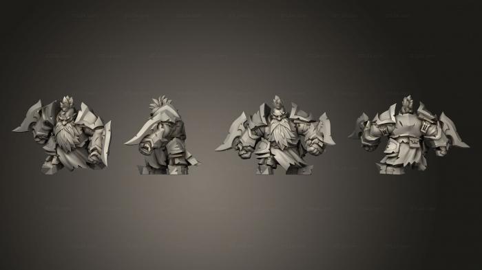 Military figurines (Dark Dwarven Raiders Brawler 3, STKW_4845) 3D models for cnc
