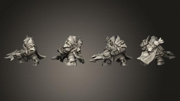 Military figurines (Dark Dwarven Raiders Ranger 1, STKW_4849) 3D models for cnc