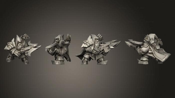 Military figurines (Dark Dwarven Raiders Ranger 2, STKW_4850) 3D models for cnc