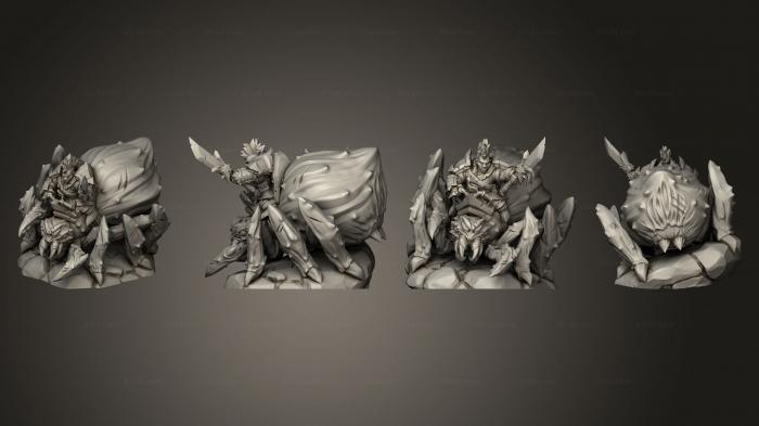 Military figurines (Dark Dwarven Raiders Spider Steeder 1, STKW_4852) 3D models for cnc