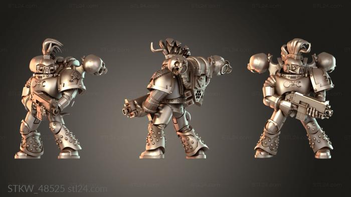 Emperor Children Chaos Space Marine Boltgun Back