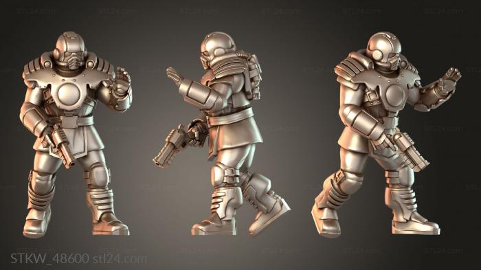 Military figurines (Enforcers Lawdogs wGuns youth, STKW_48600) 3D models for cnc
