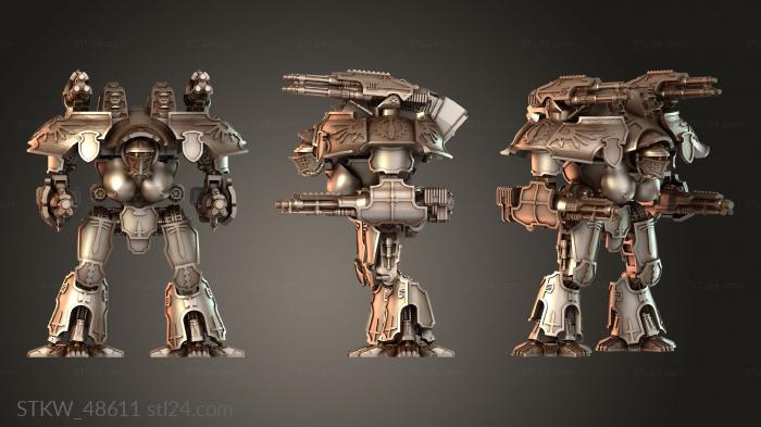 Military figurines (Engines and Soul Grinders Adeptus Titty Canus Titan, STKW_48611) 3D models for cnc