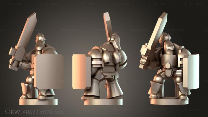 Military figurines (Epic Guard Sentinel trooper, STKW_48672) 3D models for cnc