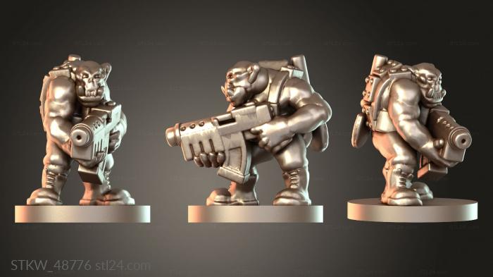 Military figurines (Epic Orken Grimdark Mauler, STKW_48776) 3D models for cnc
