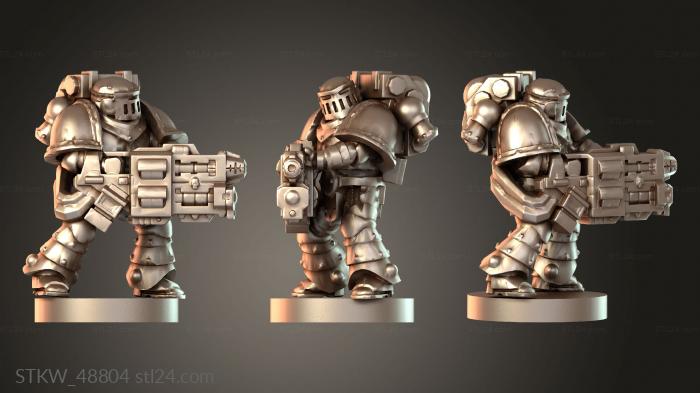 Military figurines (Epic Space Marines Marine Canon Graviton, STKW_48804) 3D models for cnc