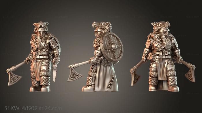 Military figurines (Eric Bloodaxe Warrior, STKW_48909) 3D models for cnc