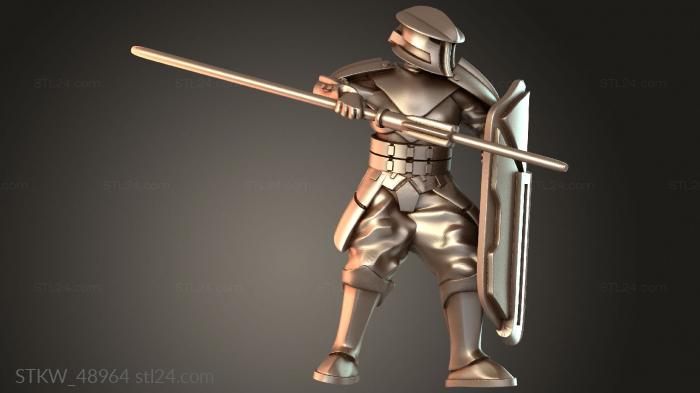 Military figurines (Eternal Knight noble, STKW_48964) 3D models for cnc