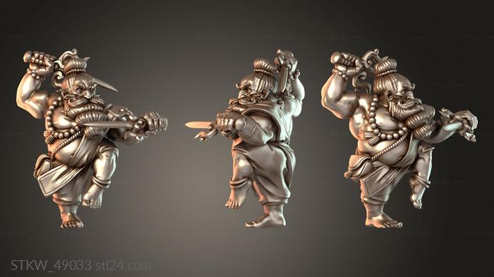 Everdark Elves Dwarf Male Monk stoic