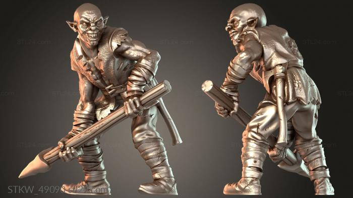 Military figurines (Evil siege orc Cruel, STKW_49090) 3D models for cnc