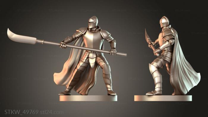 Fighters Human Fighter Helmed with Glaive
