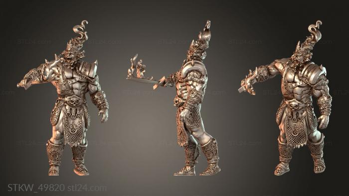 Military figurines (Fire Giant, STKW_49820) 3D models for cnc