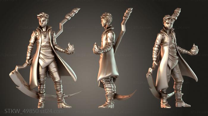 Military figurines (Fire Wizard, STKW_49850) 3D models for cnc