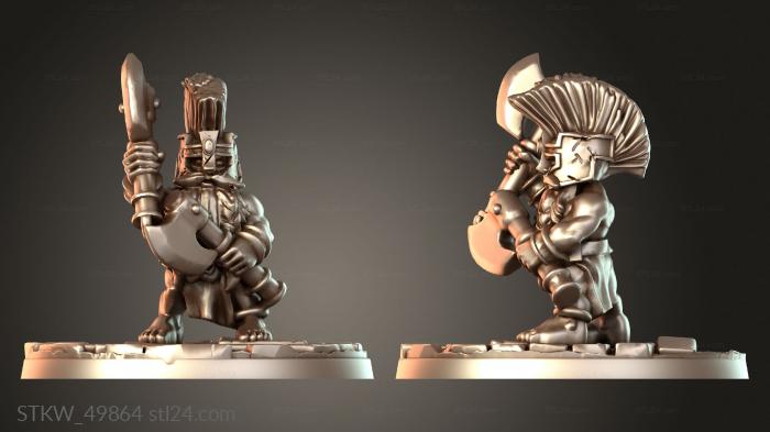 Military figurines (Fireyers Berzerkers keen, STKW_49864) 3D models for cnc