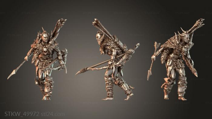 Military figurines (Flesh hunter, STKW_49972) 3D models for cnc