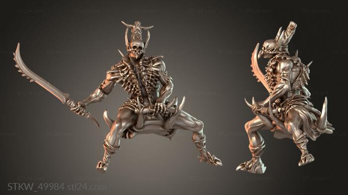 Military figurines (Fleshguard rider, STKW_49984) 3D models for cnc