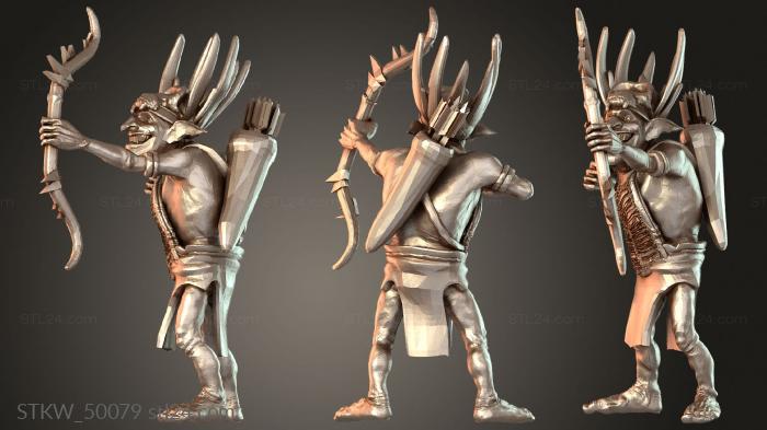 Military figurines (Forest Goblin tricky, STKW_50079) 3D models for cnc