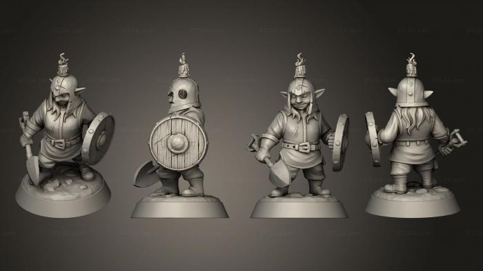 Military figurines (Deep Gnome Shoveler, STKW_5013) 3D models for cnc