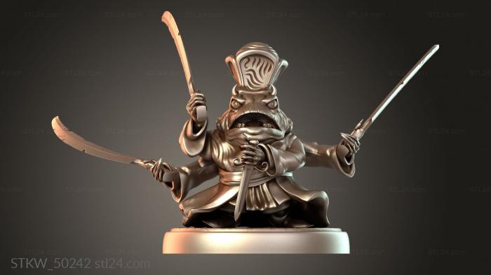 Military figurines (Frog Warlock Swords Mystic, STKW_50242) 3D models for cnc