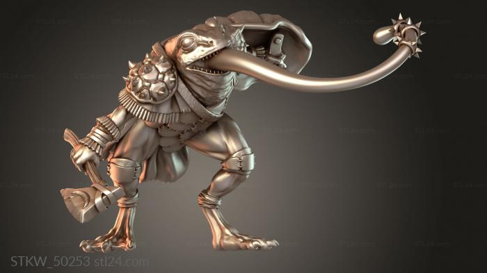 Military figurines (Frogrog Warrior Bulliwug Skilled, STKW_50253) 3D models for cnc