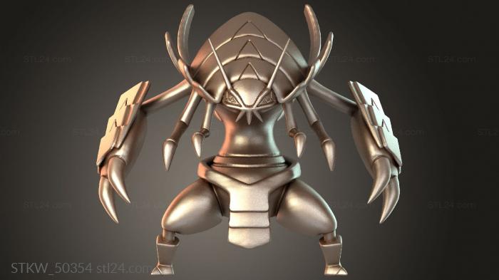 Galarian Meowth and Golisopod